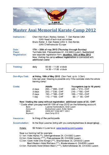 Master Asai Memorial Karate-camp